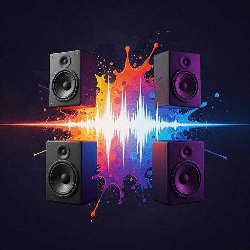 Vibrant Geometric Music Cover Art