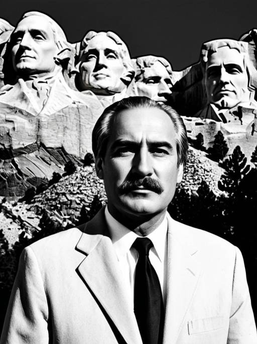 Man in Mount Rushmore Costume Portrait