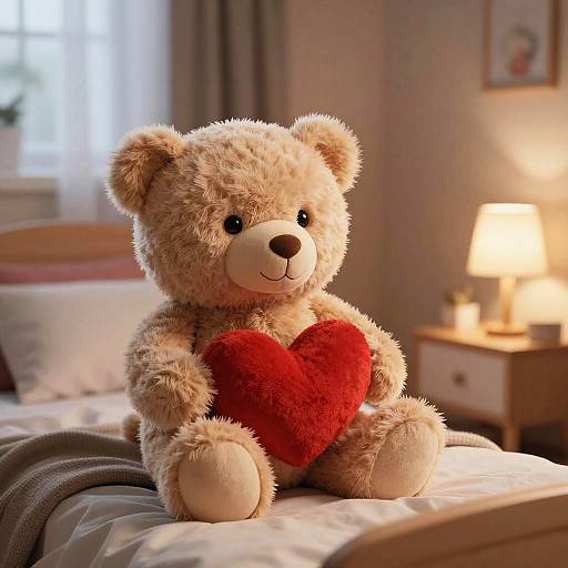 Ultra Realistic Zwuul Teddy Bear Heart