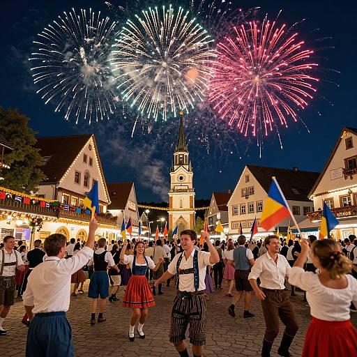 Vibrant German Town Celebration