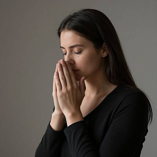 Serene Woman in Prayer