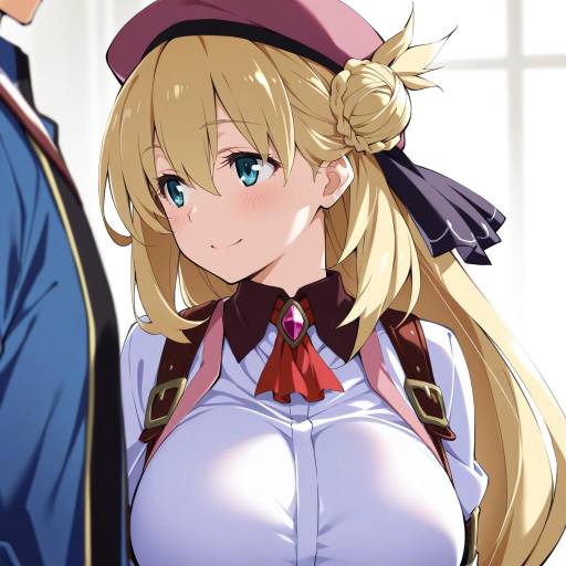 Illustration of Agnes claudel, eiyuu densetsu in the style of Tabata hisayuki