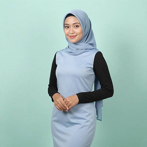 Portrait of Young Asian Woman in Hijab