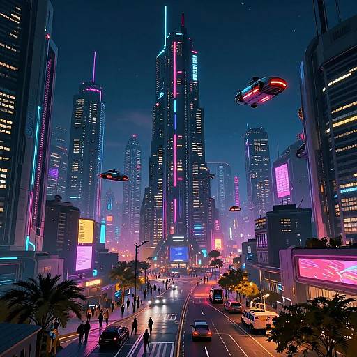 Kazarian Futuristic Cyberpunk Cityscape