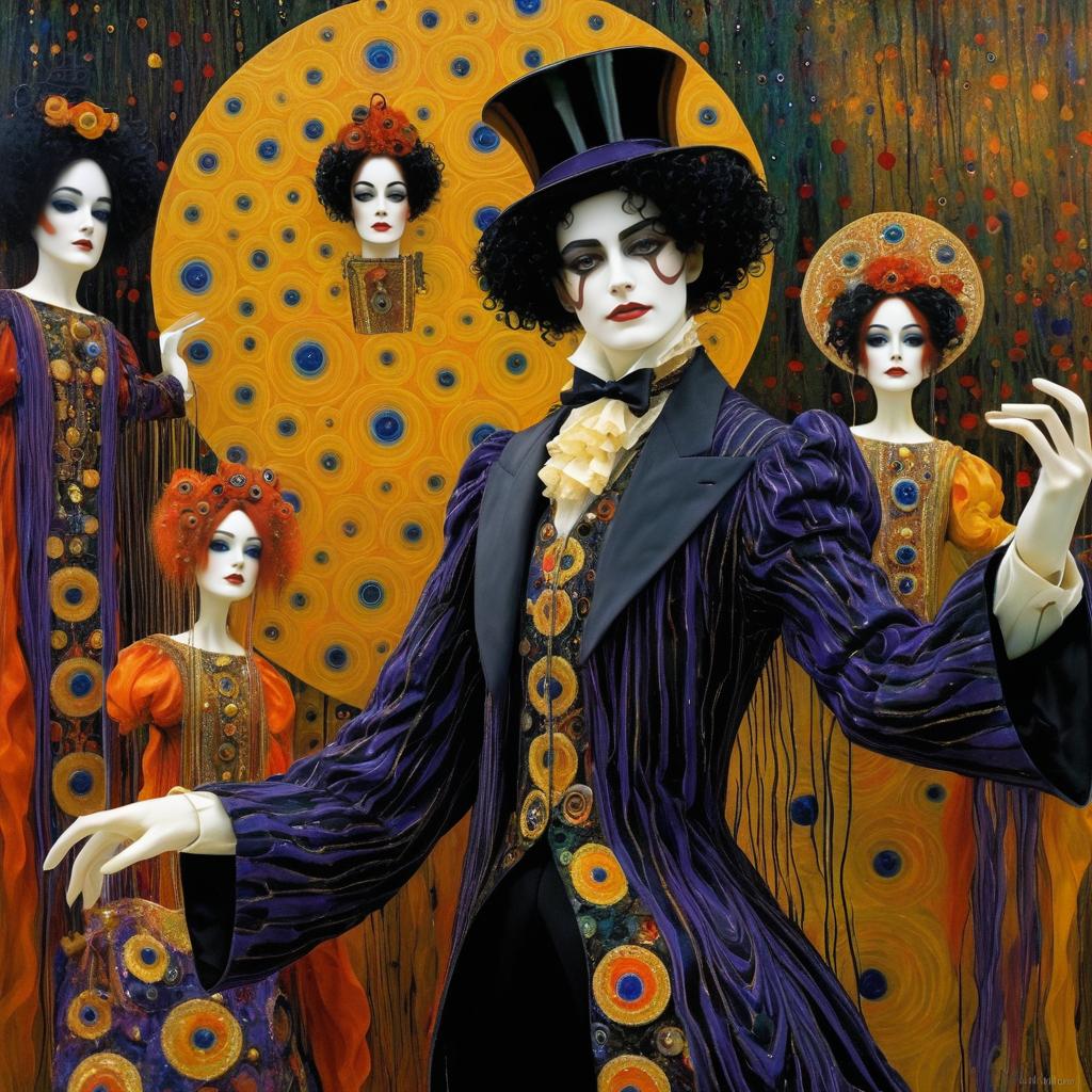 Eerie Klimt-Inspired Marionette Art