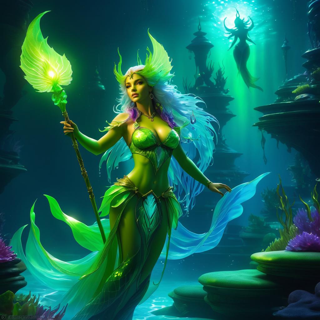 Epic Digital Art of a Mystical Mermaid