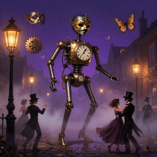 Victorian Clockwork Masquerade at Midnight