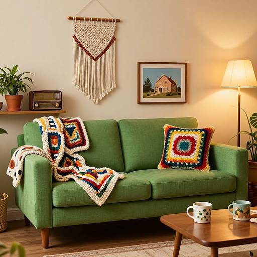 Cozy 1970s Retro Living Room