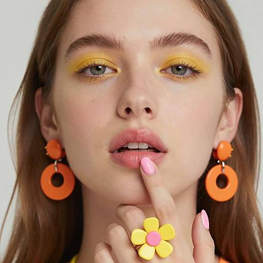 Vibrant Portrait of Fashionable Beauty