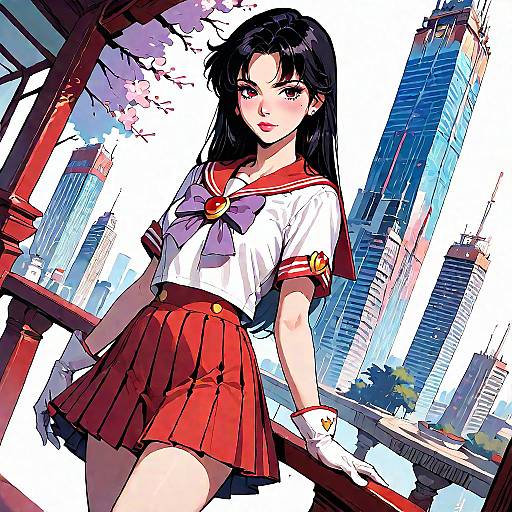 Sailor Mars Urban Magical Girl Pose
