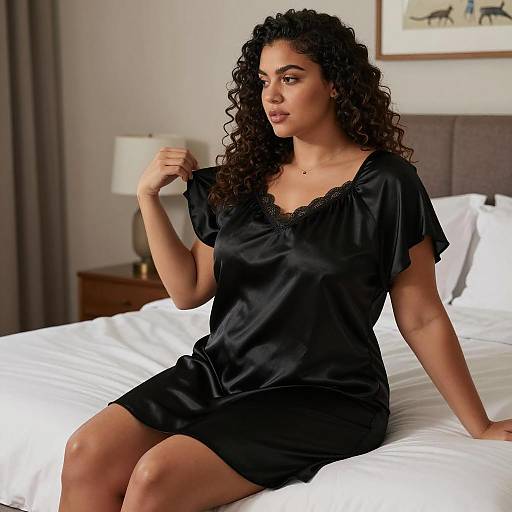 Elegant Indoor Portrait of Relaxed Beauty