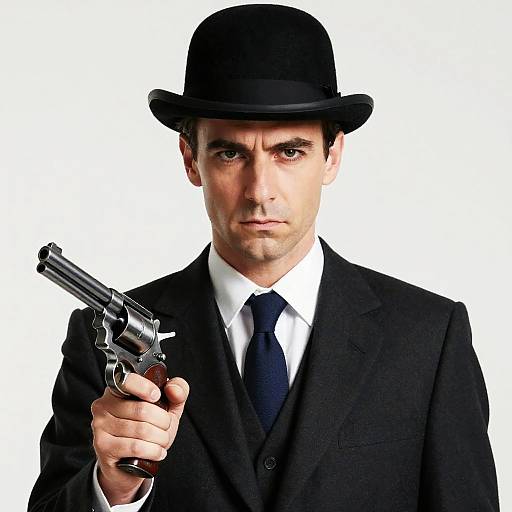 Vintage Noir Detective Portrait