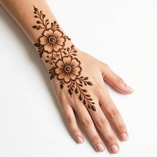 Simple Easy Flower Mehndi Design