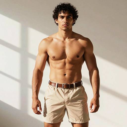 Confident Muscular Man in Natural Light