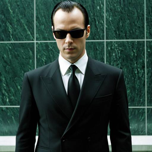 Man in Classic Black Suit and Sunglasses