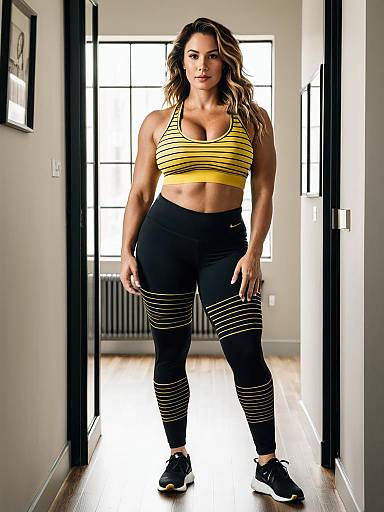 Dynamic Fitness Pose in Modern Setting