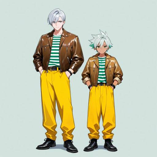 Twin Brothers with Silver Hair and Style Twin Brothers with Silver Hair and Style