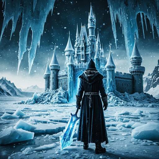 Ice Mage Approaching Frosted Castle