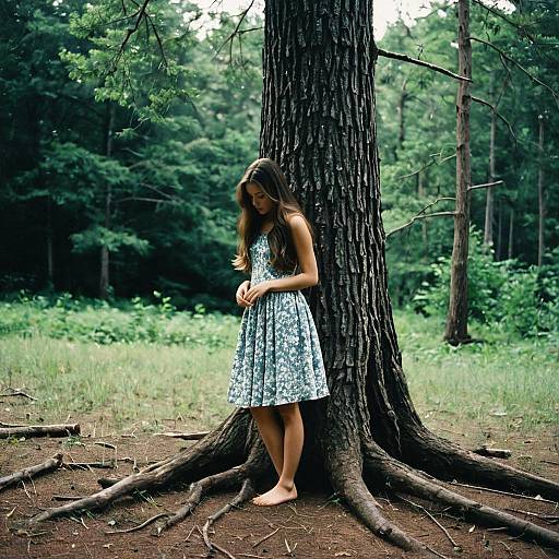 Woodland Muse: Enchanting Musician in Nature