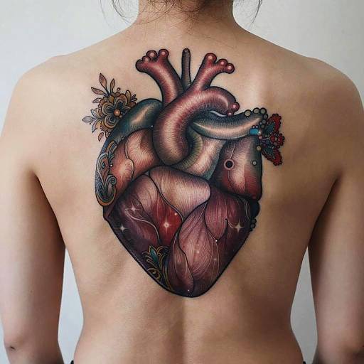 Large Heart Mole Tattoo Design