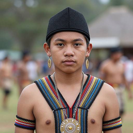 Realistic Filipino Tribal Male Portrait
