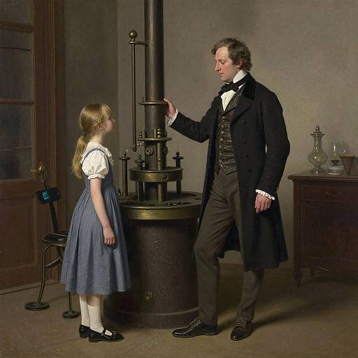 19th Century Rich Man and Blonde Teen