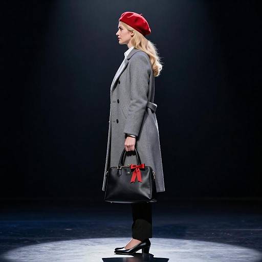 Profile Portrait of a Stylish Blonde Woman