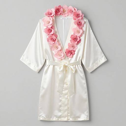 Pearl Florence Robe with Floral Wreath