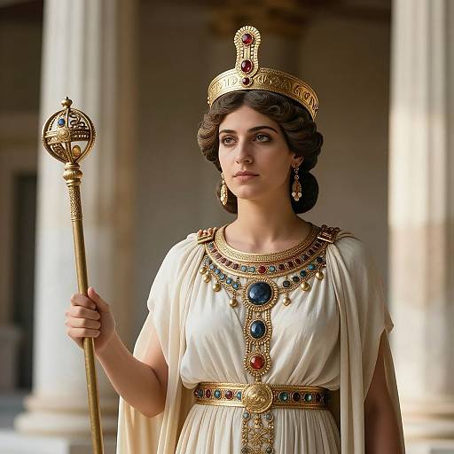 Hellenistic Queen in Ancient Palace