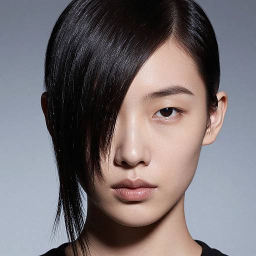 Sleek Editorial Fashion Hair Styling
