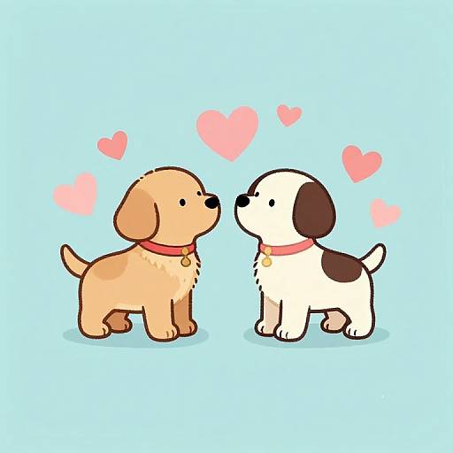 Vintage Cartoon Dogs Friendship Header