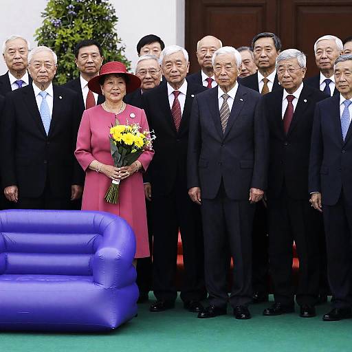 Elderly Group at a Formal Event