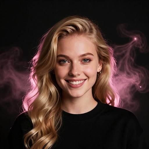 Vicious Blonde Close-Up Portrait