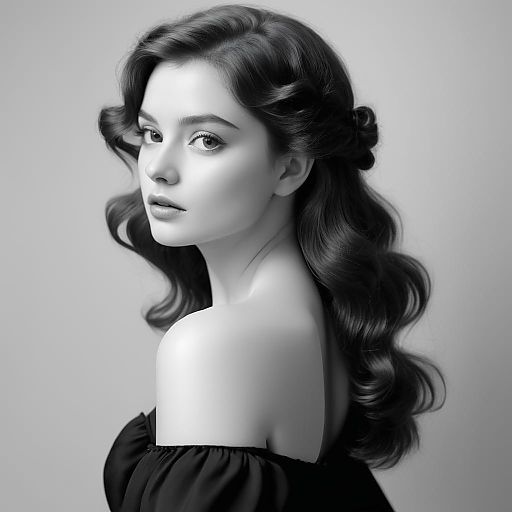 Elegant Black and White Actress Portrait Elegant Black and White Actress Portrait