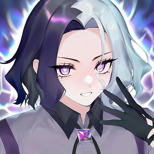 Illustration of Amethio (pokemon), pokemon in the style of Obiwan