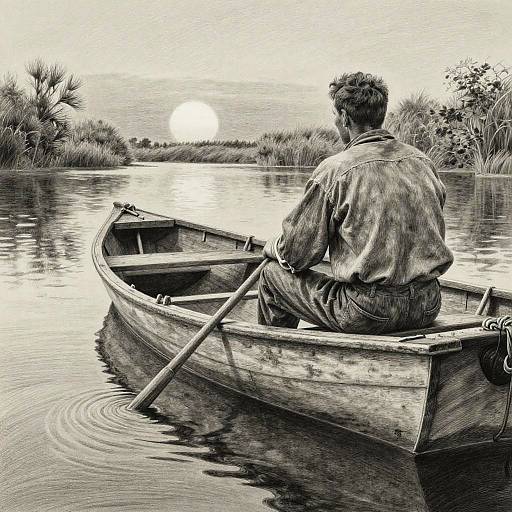 Hyperrealistic Fisherman Pencil Drawing