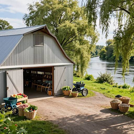 Riverside Feed and Seed Barn Scene