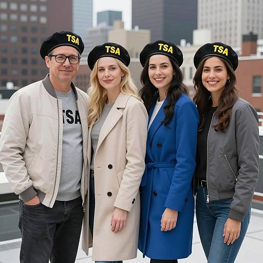 Group of Friends on Urban Rooftop