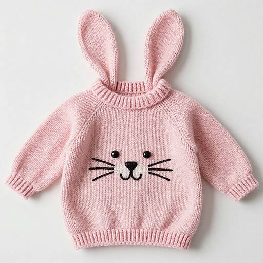 Pink Baby Rabbit Sweater with Ears