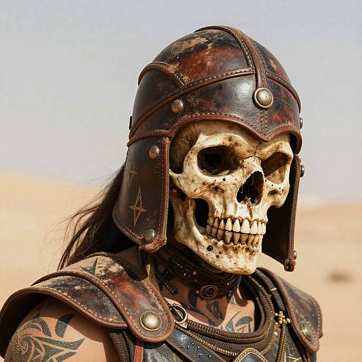 Post-Apocalyptic Warrior Skull Portrait