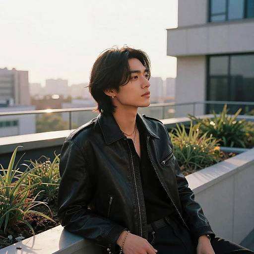 Urban Rooftop Portrait with Cinematic Flair