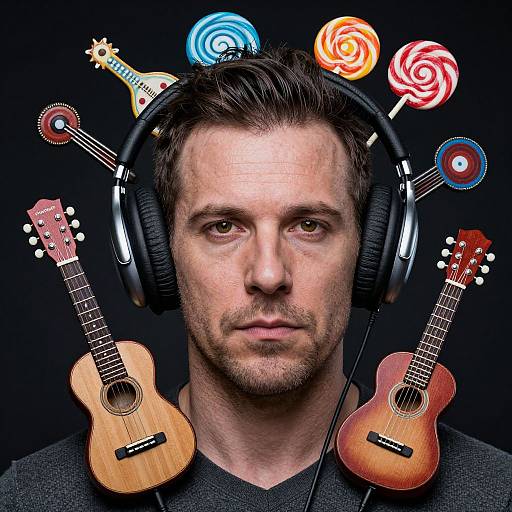 Hyper-Detailed Musical Man Portrait