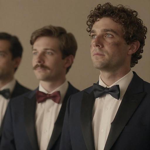 Three Men in Formal Attire Portrait