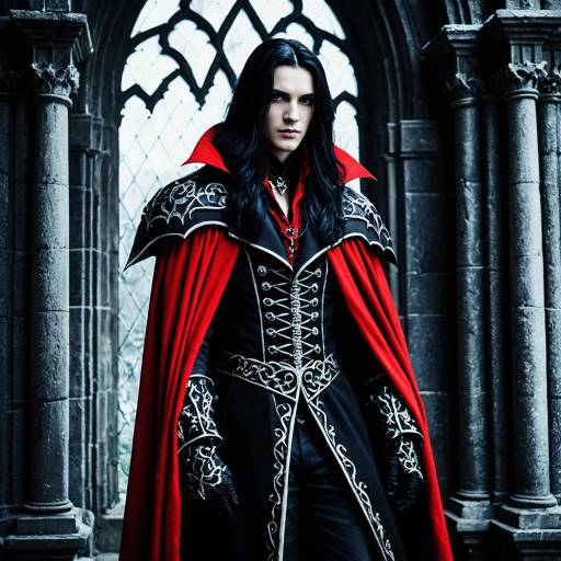 Gothic Dracula Cosplay in Ornate Coat