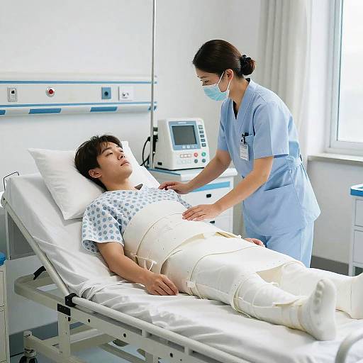 Realistic Hospital Scene with Patient