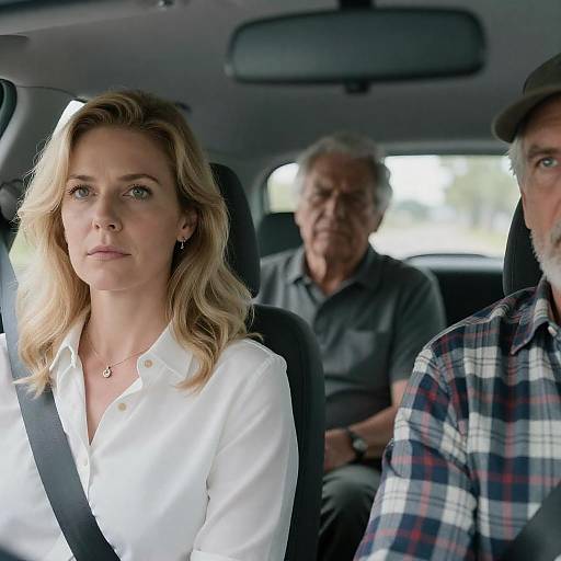 Moment of Reflection in a Car Interior