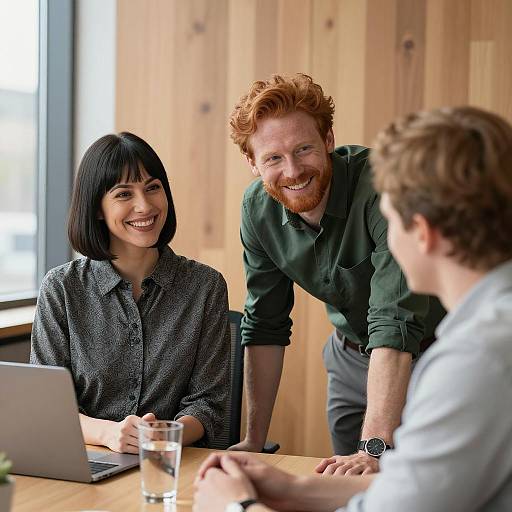 Team Collaboration in a Modern Office Space