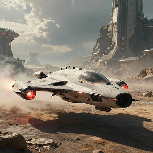 Cinematic Realistic Origin Spaceship Landing