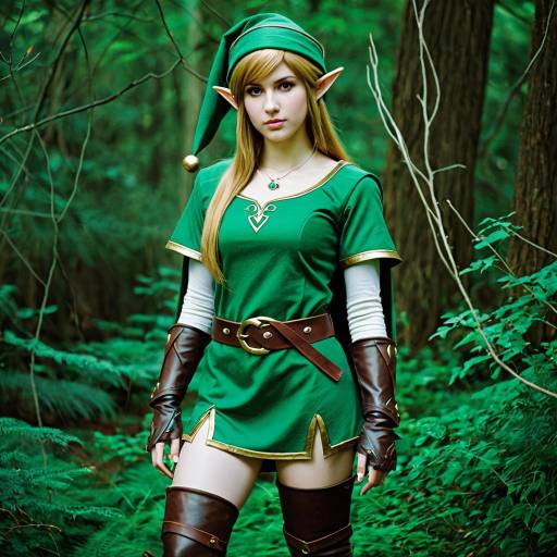 Female Cosplayer in Link Twilight Princess Costume