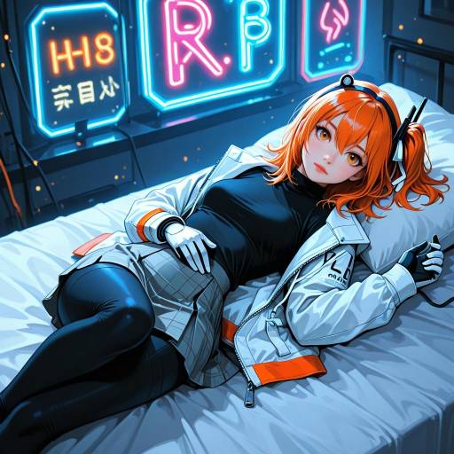 Android Girl with Mechanical Features
